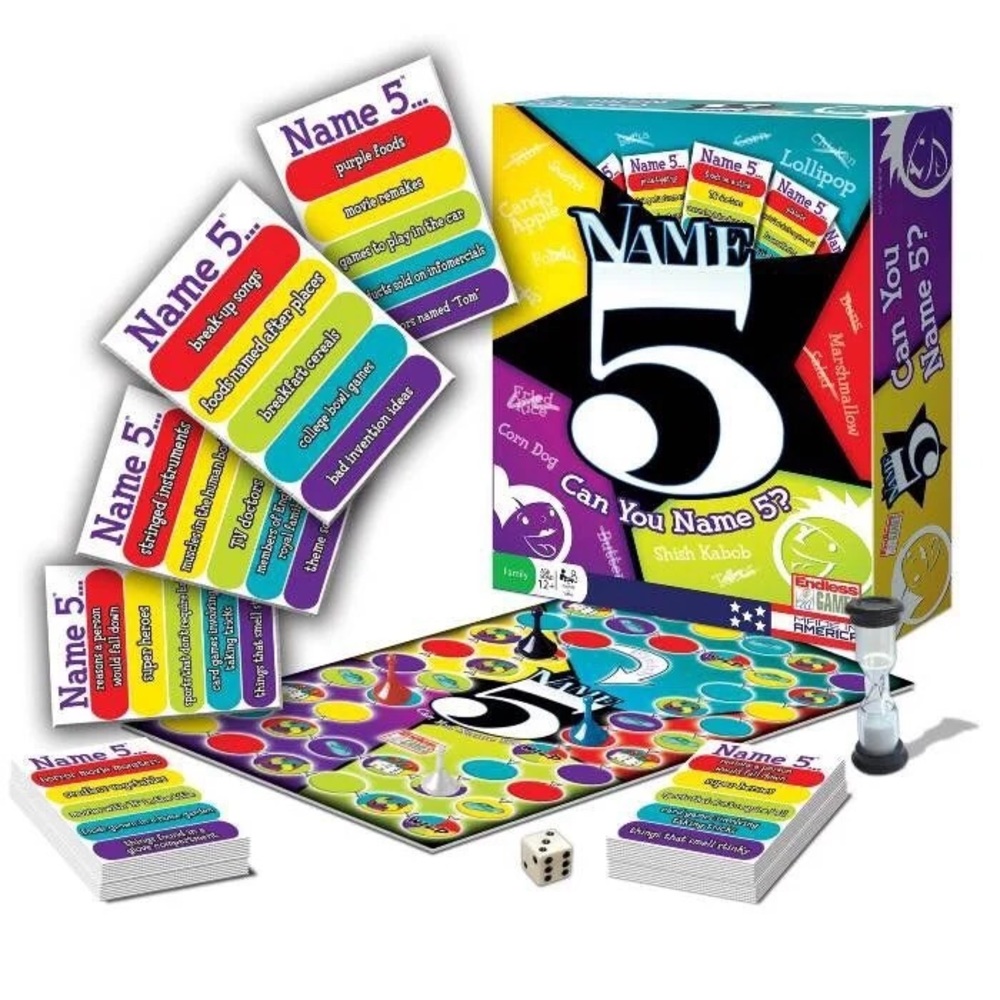 🖐️ NAME 5 FAMILY FUN BOARD GAME 🖐️